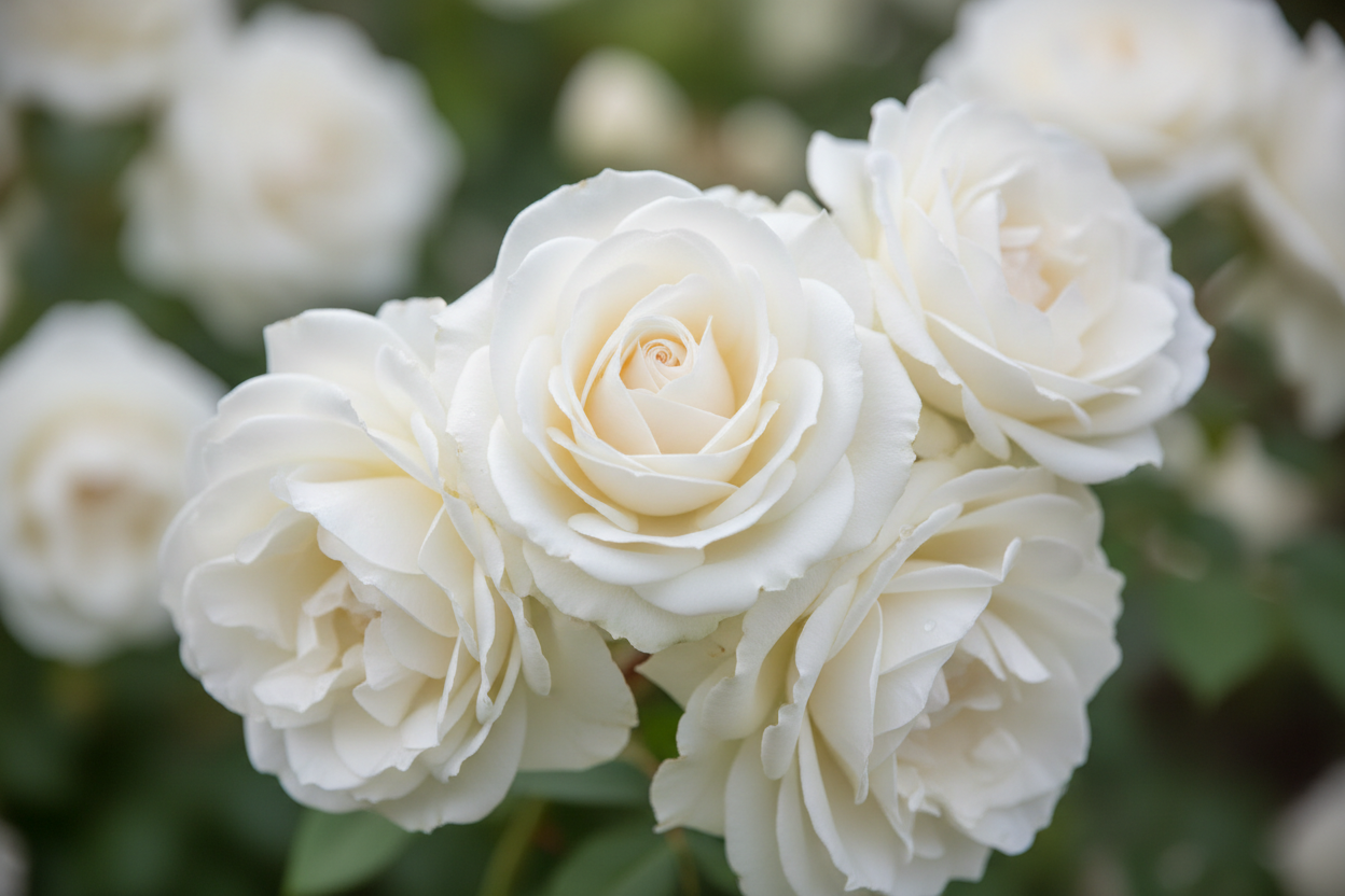 white roses