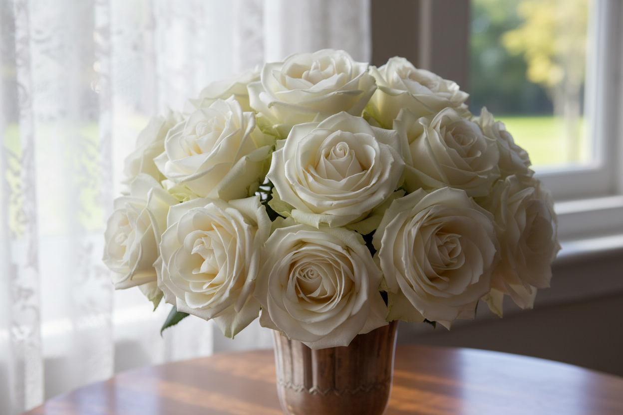 white roses